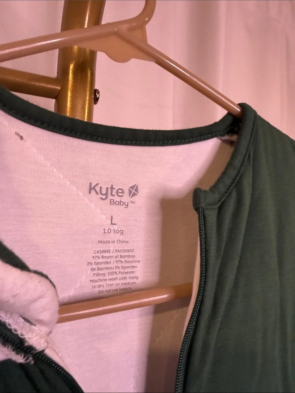 Kyte Baby L 1.0 TOG Sleep Bag Walker Forest Green Bamboo Sleep Sack
